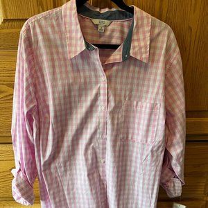 Pink checkered blouse